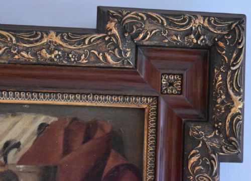 STILL LIFE OIL PAINTING WITH ORIENTAL FAN - ADDITIONAL PHOTO 7