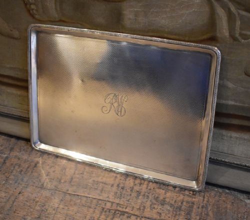 a small solid silver drinks tray - CATEGORY: ANTIQUE SILVER - DATED 1910