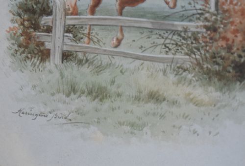 FINE HUNTING WATERCOLOUR BY HARRINGTON BIRD - ADDITIONAL PHOTO 4