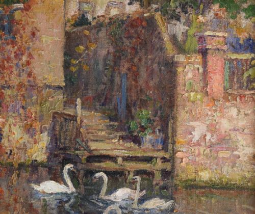 SUPERB OIL PAINTING BY ALFRED VAN NESTE - ADDITIONAL PHOTO 2