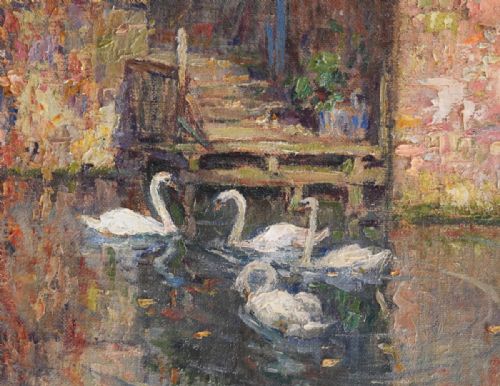 SUPERB OIL PAINTING BY ALFRED VAN NESTE - ADDITIONAL PHOTO 4