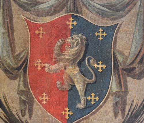 GEORGIAN HERALDIC OIL PAINTING - ADDITIONAL PHOTO 9