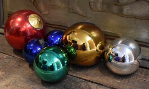 collection of glass witches balls - CATEGORY: ANTIQUE MISCELLANEOUS - DATED 1920