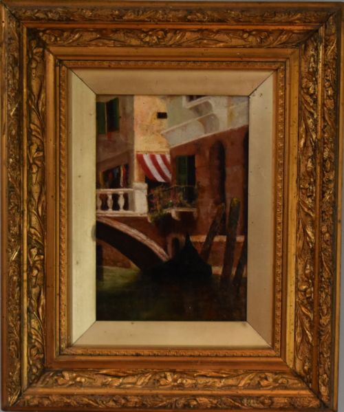 oil painting of venice by edward h bearne - CATEGORY: ANTIQUE ART - DATED 1890