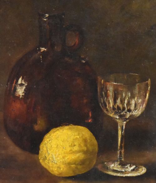STILL LIFE OIL WITH LEMON - ADDITIONAL PHOTO 1