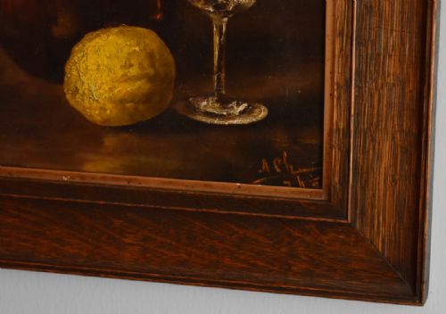 STILL LIFE OIL WITH LEMON - ADDITIONAL PHOTO 4