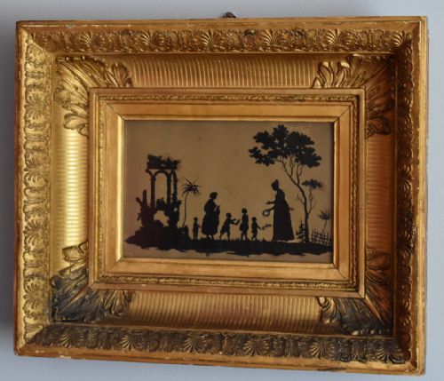 superb regency silhouette - CATEGORY: ANTIQUE ART - DATED REGENCY