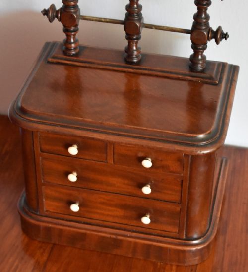 SUPERB VICTORIAN MINIATURE CHEST WORK BOX - ADDITIONAL PHOTO 1