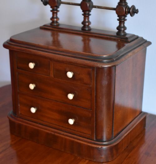 SUPERB VICTORIAN MINIATURE CHEST WORK BOX - ADDITIONAL PHOTO 7