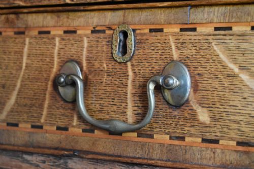 FINE GEORGIAN OAK CHEST OF DRAWERS - ADDITIONAL PHOTO 7