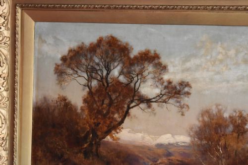 LARGE OIL PAINTING OF SNOWDONIA BY ALFRED OLIVER - ADDITIONAL PHOTO 3
