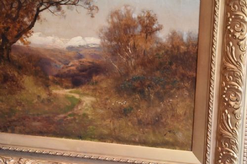 LARGE OIL PAINTING OF SNOWDONIA BY ALFRED OLIVER - ADDITIONAL PHOTO 4