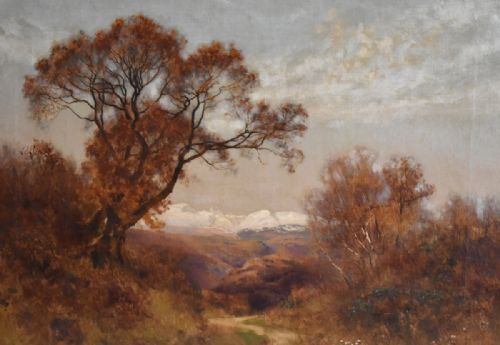 LARGE OIL PAINTING OF SNOWDONIA BY ALFRED OLIVER - ADDITIONAL PHOTO 5