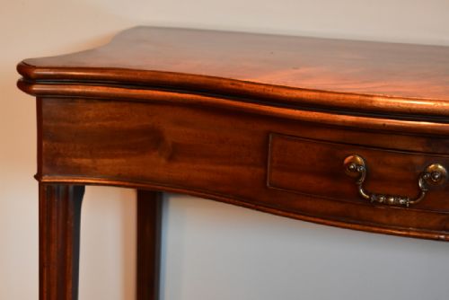 CHIPPENDALE SERPENTINE MAHOGANY CARD TABLE - ADDITIONAL PHOTO 3