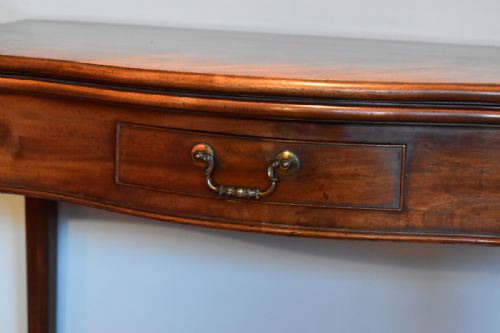 CHIPPENDALE SERPENTINE MAHOGANY CARD TABLE - ADDITIONAL PHOTO 4