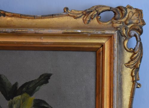 FINE BOTANICAL OIL PAINTING OF APPLE BRANCH WITH BEE - ADDITIONAL PHOTO 5