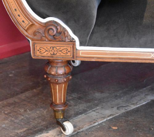 SUPERB QUALITY VICTORIAN CHAISE LONGUE - ADDITIONAL PHOTO 6
