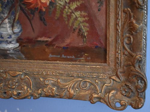 FLORAL STILL LIFE OIL PAINTING BY HERMIONE HAMMOND 19102005 - ADDITIONAL PHOTO 3