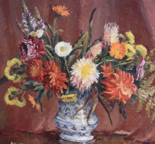 FLORAL STILL LIFE OIL PAINTING BY HERMIONE HAMMOND 19102005 - ADDITIONAL PHOTO 4