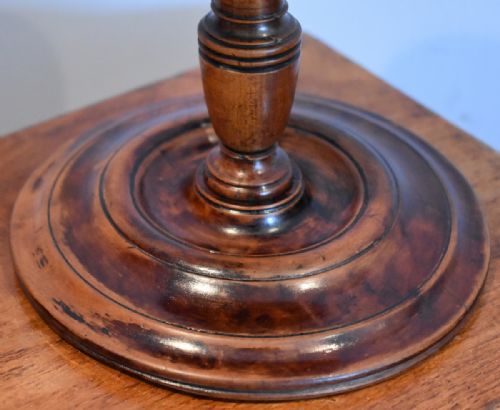 LATE GEORGIAN FRUITWOOD TREEN CANDLESTAND - ADDITIONAL PHOTO 3