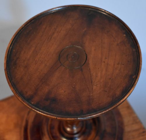 LATE GEORGIAN FRUITWOOD TREEN CANDLESTAND - ADDITIONAL PHOTO 4