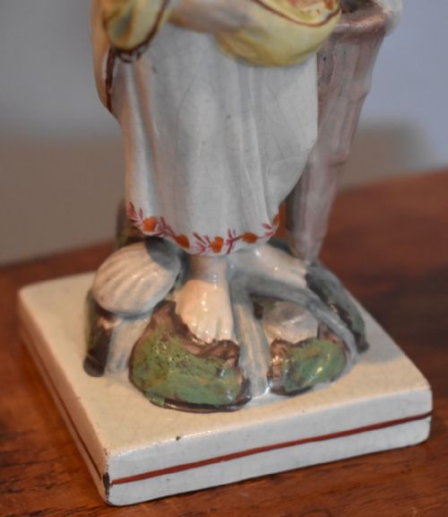 PAIR OF EARLY STAFFORDSHIRE GEORGIAN FIGURES - ADDITIONAL PHOTO 5