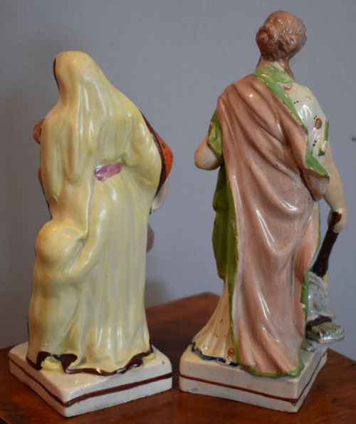 PAIR OF EARLY STAFFORDSHIRE GEORGIAN FIGURES OF PEACE AND CHARITY - ADDITIONAL PHOTO 6