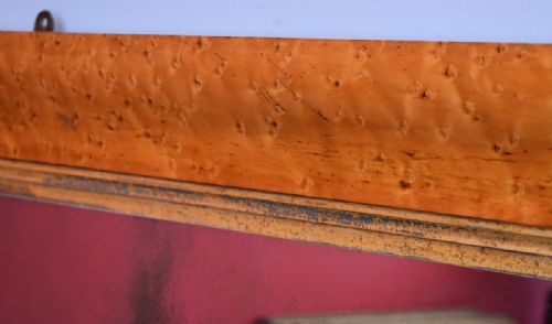 VERY LARGE REGENCY BIRD'S EYE MAPLE OVERMANTEL MIRROR - ADDITIONAL PHOTO 7