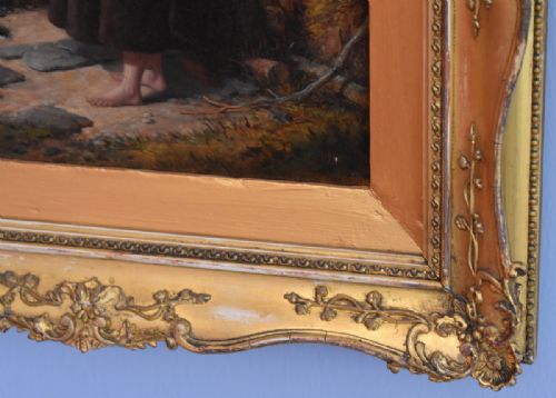 VICTORIAN IRISH OIL PAINTING BY ROBERT SCANLAN - ADDITIONAL PHOTO 4