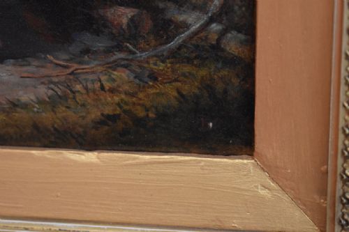 VICTORIAN IRISH OIL PAINTING BY ROBERT SCANLAN - ADDITIONAL PHOTO 5