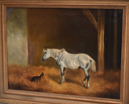 FINE PAIR OF VICTORIAN OIL PAINTINGS BY WHEELER - ADDITIONAL PHOTO 4