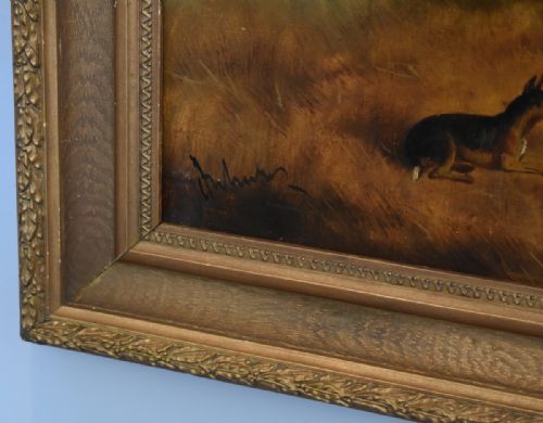 FINE PAIR OF VICTORIAN OIL PAINTINGS BY WHEELER - ADDITIONAL PHOTO 7
