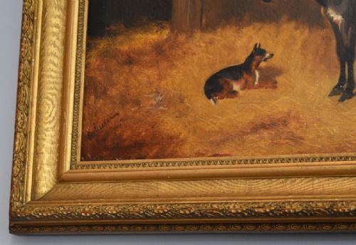 FINE PAIR OF VICTORIAN OIL PAINTINGS BY WHEELER - ADDITIONAL PHOTO 8