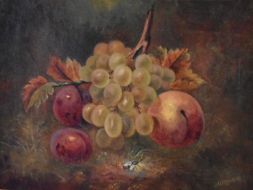 VICTORIAN STILL LIFE OIL PAINTING BY JWDAYSON - ADDITIONAL PHOTO 3