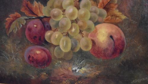 VICTORIAN STILL LIFE OIL PAINTING BY JWDAYSON - ADDITIONAL PHOTO 4