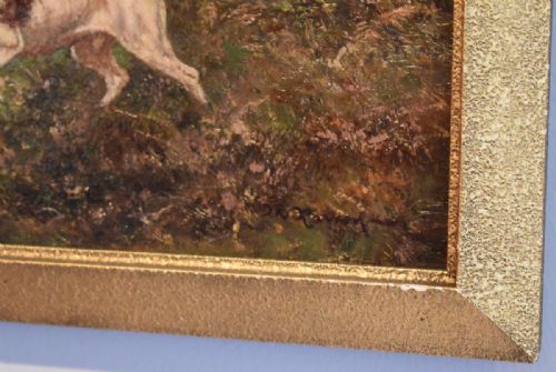FINE OIL PAINTING OF DOGS IN LANDSCAPE SETTING - ADDITIONAL PHOTO 5
