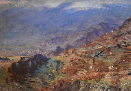 FINE OIL PAINTING OF MOUNT ETNA - ADDITIONAL PHOTO 4