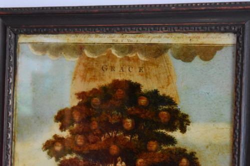 SUPERB GEORGIAN REVERSE PAINTED PRINT ON GLASS - ADDITIONAL PHOTO 6