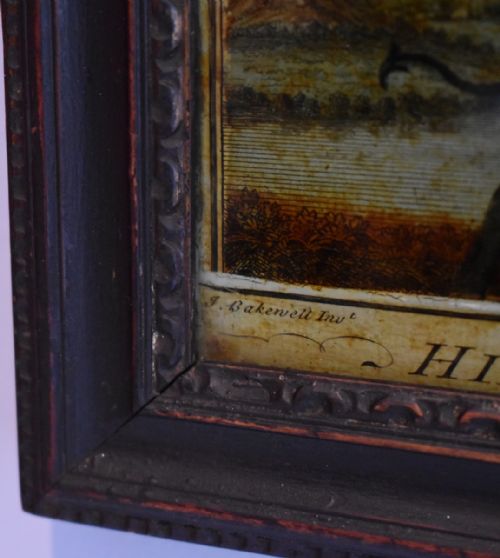 SUPERB GEORGIAN REVERSE PAINTED PRINT ON GLASS - ADDITIONAL PHOTO 8
