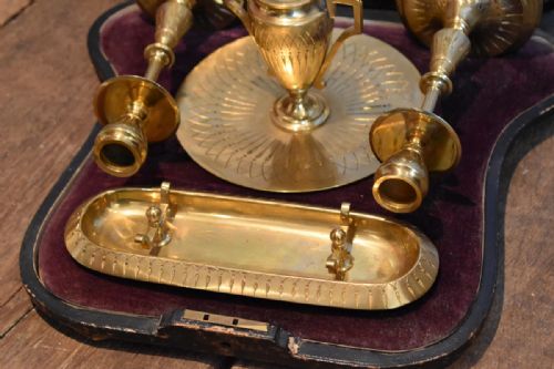 SUPERB VICTORIAN DESK SET IN PRESENTATION CASE - ADDITIONAL PHOTO 3