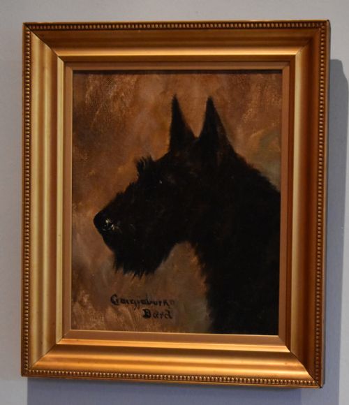 oil painting of a scottish terrier by emarionnelson - CATEGORY: ANTIQUE ART - DATED 1920