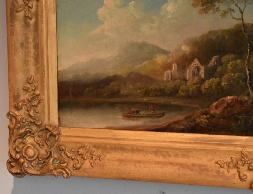 EARLY ENGLISH LANDSCAPE OIL PAINTING - ADDITIONAL PHOTO 2
