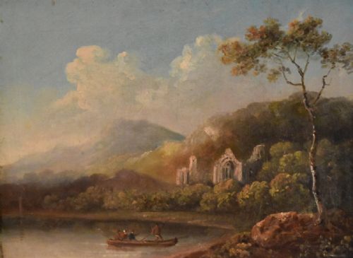 EARLY ENGLISH LANDSCAPE OIL PAINTING - ADDITIONAL PHOTO 3