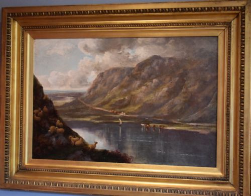LANDSCAPE OIL PAINTING BY JOHN JOSEPH HUGHES 18201909 - ADDITIONAL PHOTO 1