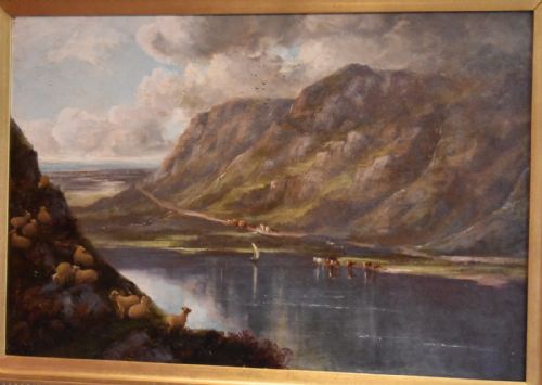 LANDSCAPE OIL PAINTING BY JOHN JOSEPH HUGHES 18201909 - ADDITIONAL PHOTO 2