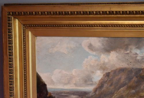 LANDSCAPE OIL PAINTING BY JOHN JOSEPH HUGHES 18201909 - ADDITIONAL PHOTO 6