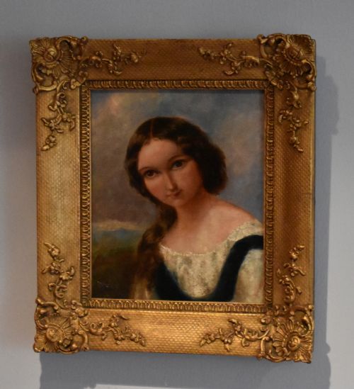fine early victorian oil painting portrait of a young lady - CATEGORY: ANTIQUE ART - DATED 1850