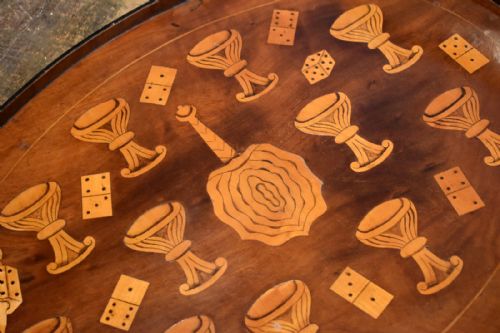 VERY UNUSUAL VICTORIAN INLAID MAHOGANY TRAY - ADDITIONAL PHOTO 7