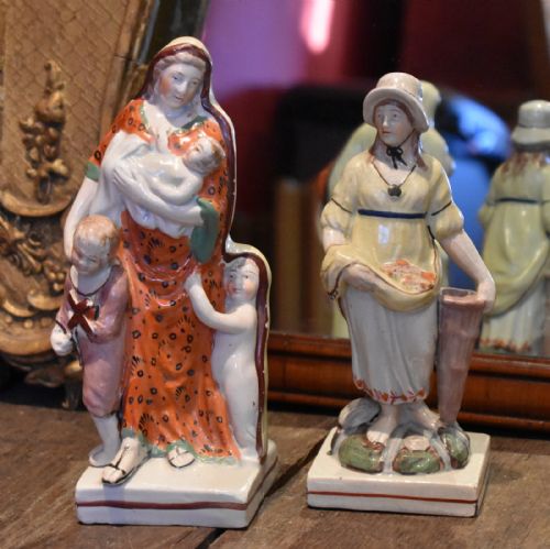 two georgian pearlware figures - CATEGORY: ANTIQUE CERAMICS - DATED GEORGIAN