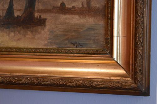 PAIR OF OIL PAINTINGS OF THE POOL OF LONDON - ADDITIONAL PHOTO 6